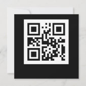 Funny Geek Human QR Code Barcode Code Scanner Kaart (Voorkant)