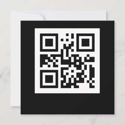 Funny Geek Human QR Code Barcode Code Scanner Kaart (Voorkant)