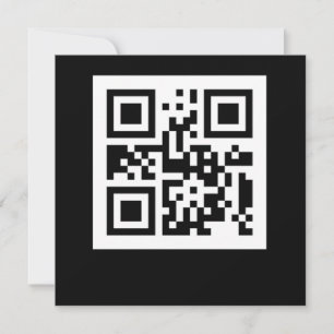 Funny Geek Human QR Code Barcode Code Scanner Kaart