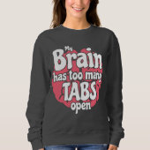 Funny Geek My Brain Has Too Many Tabs Open Trui (Voorkant)