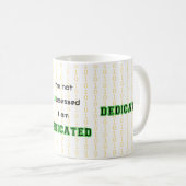 Funny geek, niet geobsedeerd tweekleurige koffiemok (Voorkant rechts)