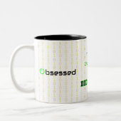 Funny geek, niet geobsedeerd tweekleurige koffiemok (Links)