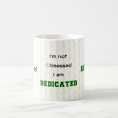 Funny geek, niet geobsedeerd tweekleurige koffiemok (Center)