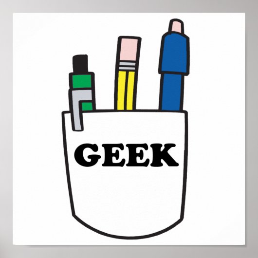 Funny GEEK Pocket Protector Poster (Voorkant)