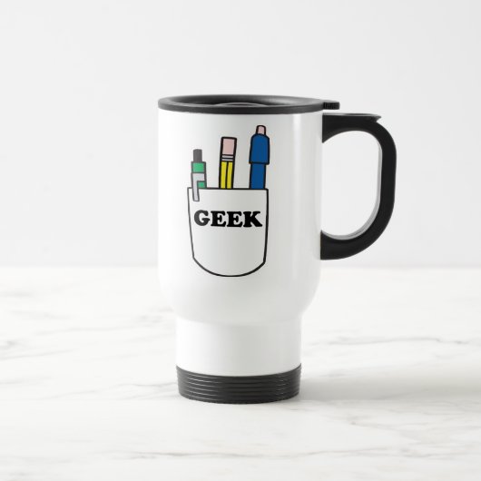 Funny GEEK Pocket Protector Reisbeker (Rechts)