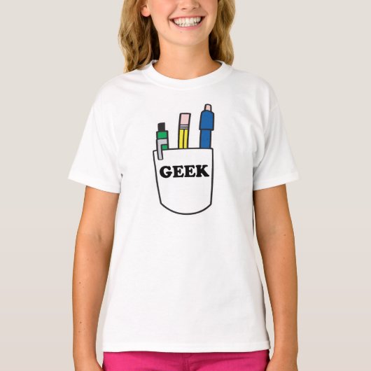 Funny GEEK Pocket Protector T-shirt (Voorkant)