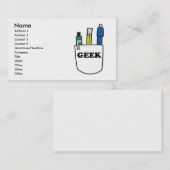 Funny GEEK Pocket Protector Visitekaartjes (Voorkant / Achterkant)