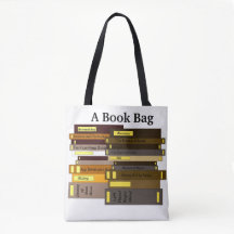 Funny Geeky Gift Personalized Bag of Books Tas