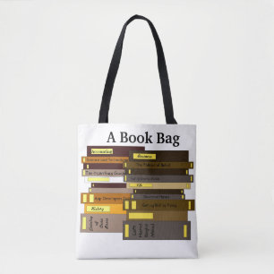Funny Geeky Gift Personalized Bag of Books Tas