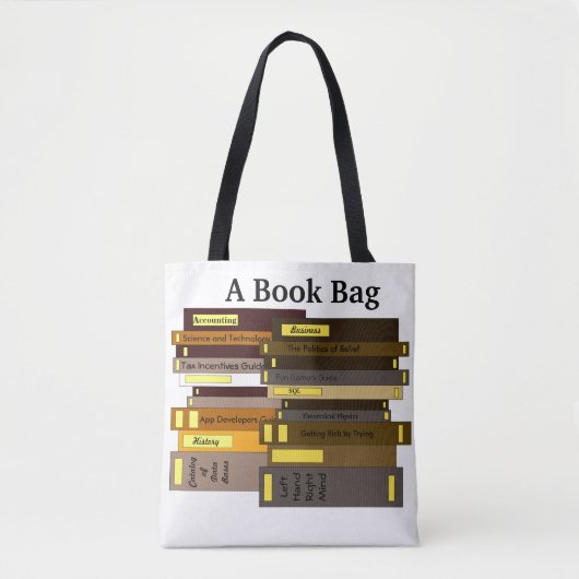 Funny Geeky Gift Personalized Bag of Books Tas (Voorkant)