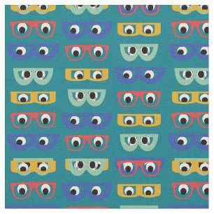 Funny Geeky Googly Eyes, multicolor, Unisex Hoesje Stof