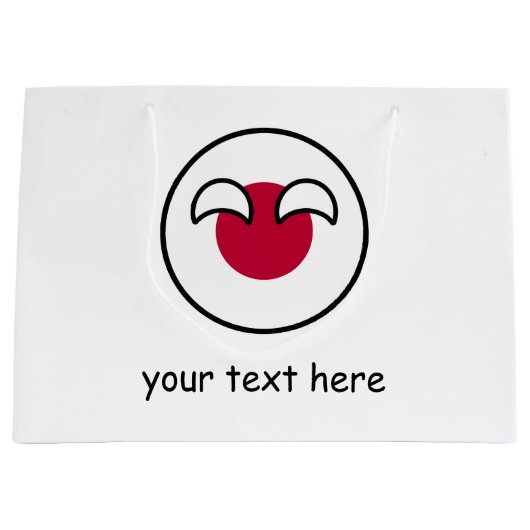 Funny Geeky Japan Countryball Flag Groot Cadeauzakje (Voorkant)