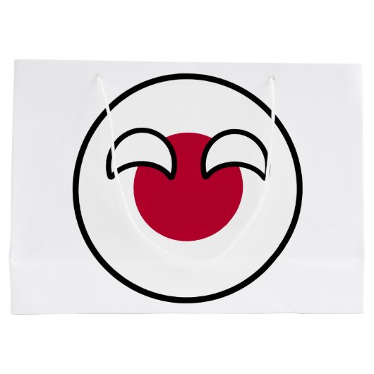 Funny Geeky Japan Countryball Flag Groot Cadeauzakje (Achterkant)