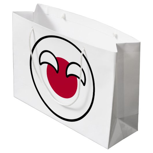 Funny Geeky Japan Countryball Flag Groot Cadeauzakje (Achterkant Gekanteld)