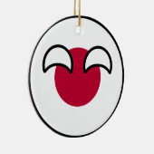 Funny Geeky Japan Countryball Flag Keramisch Ornament (Rechts)