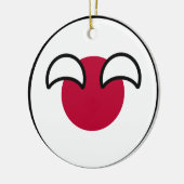 Funny Geeky Japan Countryball Flag Keramisch Ornament (Links)