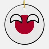 Funny Geeky Japan Countryball Flag Keramisch Ornament (Achterkant)