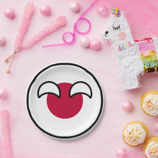 Funny Geeky Japan Countryball Flag Papieren Bordje (Feest)