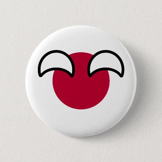 Funny Geeky Japan Countryball Flag Ronde Button 5,7 Cm (Voorkant)