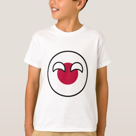 Funny Geeky Japan Countryball Flag T-shirt (Voorkant)
