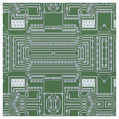 Funny Geeky Nerd Computer Circuit Board Patroon Stof (Close Up)