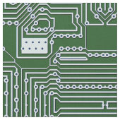 Funny Geeky Nerd Computer Circuit Board Patroon Stof (Close Up)