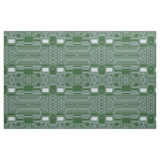 Funny Geeky Nerd Computer Circuit Board Patroon Stof (Fat Quarter)