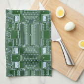 Funny Geeky Nerd Computer Circuit Board Patroon Theedoek (Quarter Fold)