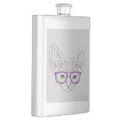 Funny Geeky Nerdy Sphynx met gepantserde bril Flacon (Rechts)