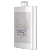 Funny Geeky Nerdy Sphynx met gepantserde bril Flacon (Links)