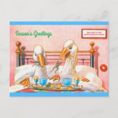 Funny Geese Breakfast in Bed Kerstmis 1908 copy Briefkaart (Voorkant)