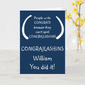 Funny Gefeliciteerd Afstuderen Afstuderen Humor Kaart (Gele Bloem)