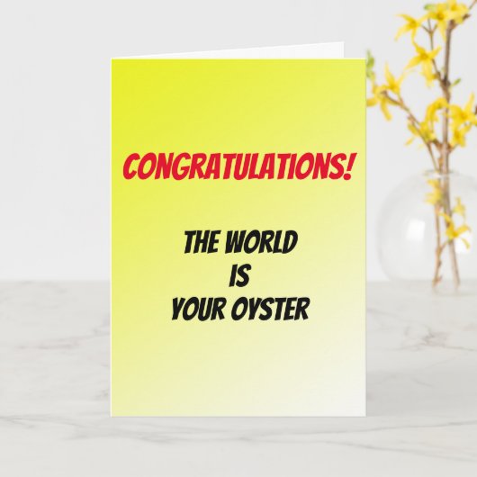 Funny Gefeliciteerd Kaart (Gele Bloem)