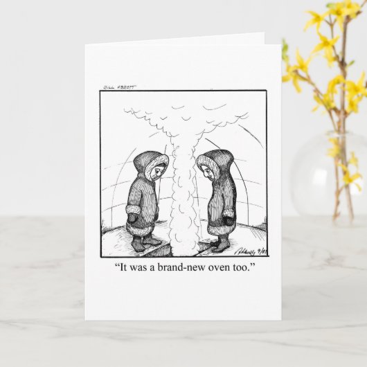 Funny Gefeliciteerd New Home Kaart (Gele Bloem)