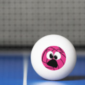 Funny Gekke Face Pink Volleyball Ping Pong Ball (Net)