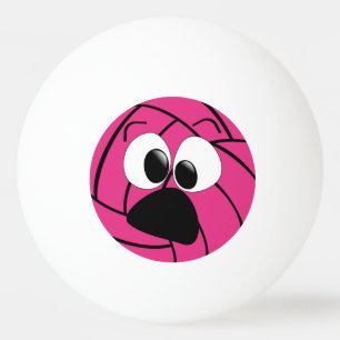 Funny Gekke Face Pink Volleyball Ping Pong Ball