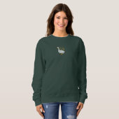 Funny Gekke Goose Forest Green Sweatshirt (Voorkant volledig)