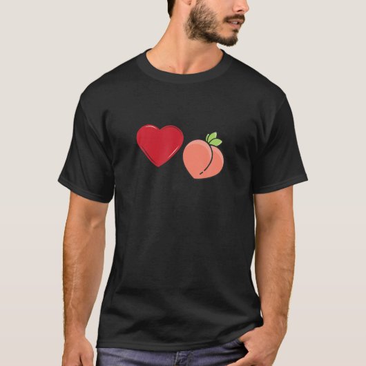 Funny Gekke Grinder Love Peach Gay Pride Humor T-shirt (Voorkant)