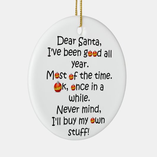 Funny Gekke Joke-kerstversiering Keramisch Ornament (Rechts)