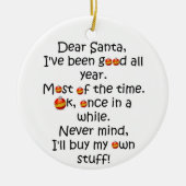 Funny Gekke Joke-kerstversiering Keramisch Ornament (Voorkant)