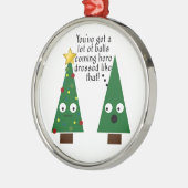 Funny Gekke Joke-kerstversiering Metalen Ornament (Links)