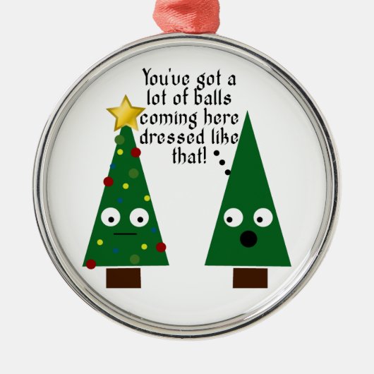 Funny Gekke Joke-kerstversiering Metalen Ornament (Voorkant)