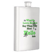 Funny Gekke Lawn Bowls Greeting, Hip Flask Flacon (Rechts)
