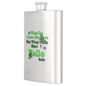 Funny Gekke Lawn Bowls Greeting, Hip Flask Flacon (Links)