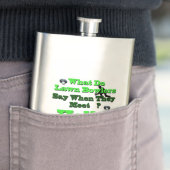 Funny Gekke Lawn Bowls Greeting, Hip Flask Flacon (Voorbeeld)