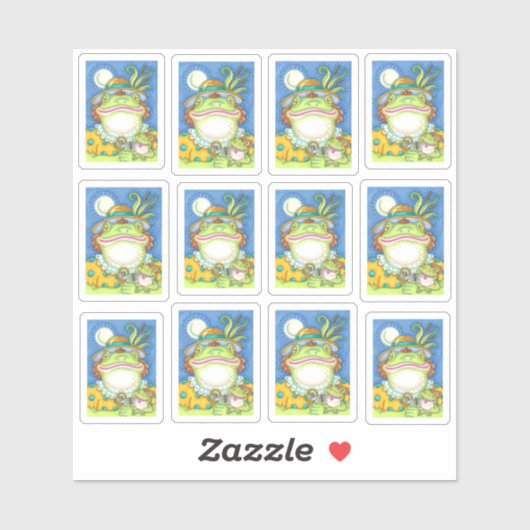 FUNNY GEKKE MOTHER FROG LILITH EN CUTE OFFSPRING STICKER (Vel)