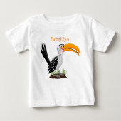 Funny gele paardenvogel cartoon (Voorkant)