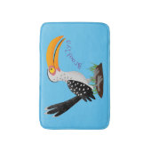Funny gele paardenvogel cartoon badmat (Voorkant Verticaal)