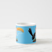 Funny gele paardenvogel cartoon espresso kop (Voorkant)