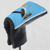 Funny gele paardenvogel cartoon golfheadcover (3/4 voorkant)